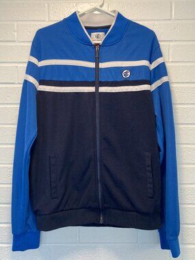 Vintage Rocawear Track Jacket Blue Navy White Stripe Y2K Streetwear Men's -Large